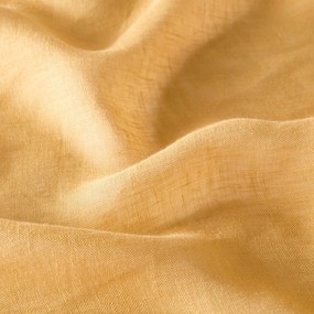 Linnen glasgordijn met gerimpelde bies en golf, ONEGA