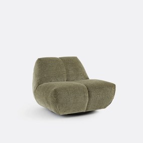 Draaibare fauteuil, vintage ribfluweel, Nuria