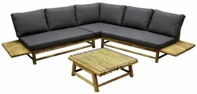 Piton hoek loungeset 4 delig bamboe