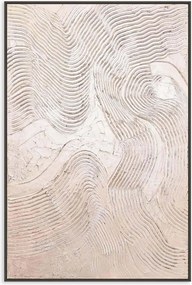 Handbeschilderde ingelijste canvasdoek Metallic Rose