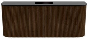 Mondiaz Joya 105cm toiletmeubel ronding links/rechts walnut met wastafel faye midden zonder kraangat urban