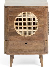 Kave Home Geraldine Bruin Houten Nachtkastje - 45x32x62cm.