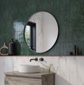 Ben Mimas ronde spiegel Ø80cm mat zwart