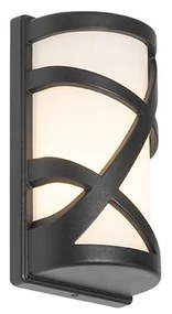 Moderne buiten wandlamp zwart IP44 - Suzie Modern E27 IP44 Buitenverlichting ovaal