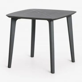 Tuinvierkante Tafel 85x85 Cm Van Polypropyleen Scand Grijs – Grafiet - Sklum