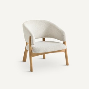 Fauteuil in bouclette stof, Chablis
