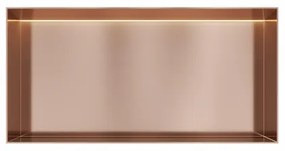 Hotbath &MORE Inbouwbox of inbouwnis - 30x60x10 - frameless + LED - Geborsteld koper PVD BOX060FLBCP