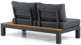 Loungeset 6 personen Aluminium/Teak Grijs Lifestyle Garden Furniture Vittoria