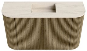 Mondiaz Joya DLux 75cm toiletmeubel ronding links/rechts dusk met wastafel faye midden zonder kraangat meli