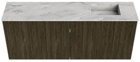 Mondiaz Joya DLux 100cm toiletmeubel shadow met wastafel faye rechts 1 kraangat glace