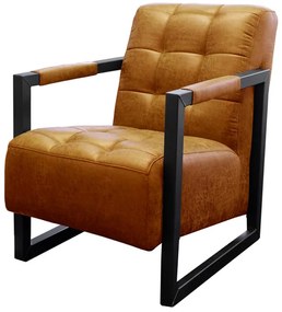 Fauteuil - Salina - lederlook Missouri cognac 03