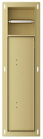 Mueller Gold inbouw toiletrol en borstelhouder betegelbaar messing geborsteld