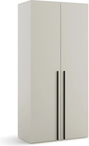 Kledingkast Evareve 101, Lichtbruin, 216x100x55cm, 83 kg, Kledingkast deuren: Met scharnieren