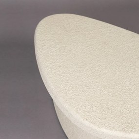 Dutchbone Veda Salontafel Kiezel Vorm Wit - 74 X 49cm.