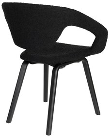 Zuiver Flexback Design Eetkamerstoel Zwart Boucle