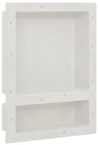 vidaXL Douchenis met 2 vakken 41x51x10 cm matwit