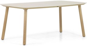 Dining Tuintafel rechthoekig 180 x 100 cm Aluminium Taupe Bloom