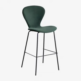 Taburete Hoog Uit ↑75 Cm & Zwart & Fluwelen Jungle Groen - Sklum