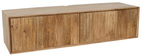 Starfurn Madison Naturel Hangend Tv-meubel Mangohout Ribbels 120 Cm - 120x35x30cm.