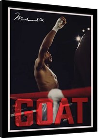 Ingelijste poster Muhammad Ali - GOAT