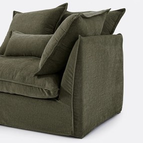 Longchair links mêlee polyester, Odna