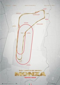 Kunstdruk Monza Circuit - Track Evolution - The Temple of Speed, Automobilist