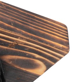 Industriële plafondspot hout met beton - Creto