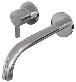 Brauer Chrome Edition ColdStart wastafelkraan inbouw gebogen uitloop en rozetten model E2 chroom