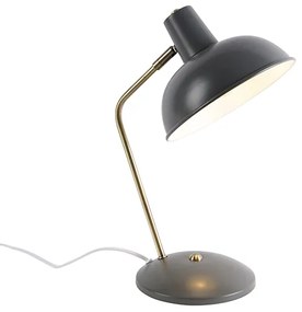 Retro tafellamp grijs met brons - Milou Modern E14 rond Binnenverlichting Lamp