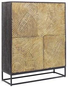 Kare Design Circulo Gouden Wandkast Snijwerk - 120x40x150cm.