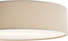 Moderne plafondlamp taupe met velours kap 38cm 2-lichts - Luz