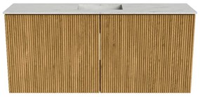 Mondiaz Joya DLux 90cm toiletmeubel oak met wastafel faye midden 1 kraangat opalo