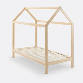 Caban bed in massief dennenhout, Archi