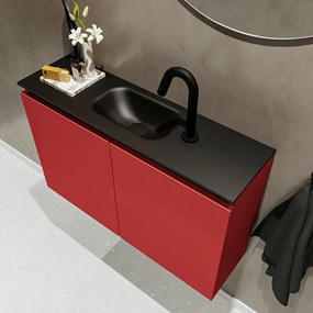 Mondiaz Ture 80cm toiletmeubel fire met wastafel urban midden 1 kraangat