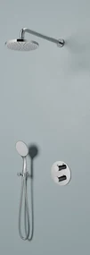 Hotbath Buddy IBS12A inbouw regendouche 20cm met 3 standen handdouche, glijstang en plafondbuis 30cm chroom