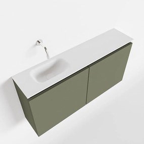 Mondiaz Ture 100cm toiletmeubel army met wastafel talc links geen kraangat