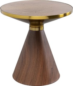 Kare Design Cono Ronde Bijzettafel Walnoot - 50 X 50cm.