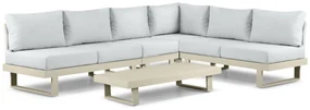 Hoek loungeset 6 personen Aluminium Taupe  Lifestyle Garden Furniture Lorenzo