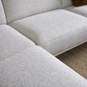 Moderne Hoekbank Beige Ottomane Links
