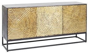 Kare Design Circulo Gouden Dressoir Snijwerk - 160x40x80cm.