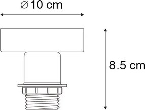 Moderne plafondlamp staal zonder kap - Combi