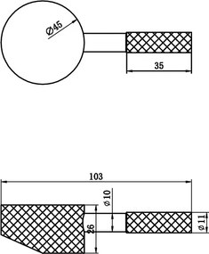 Saniclear Nero Curved hendel voor Plus wastafelkranen (SK35603 en SK35609)