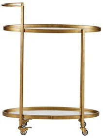 BePureHome Brass Push Trolley Metaal Antique - 67 X 35cm.