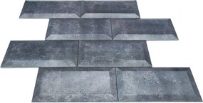Zelfklevende Mozaïektegels Metaal | Subway 3D Blauwgrijs | 30,5×30,5 cm | Keuken, Bad &amp; WC