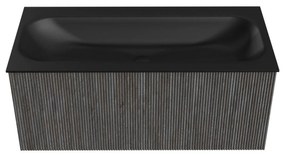 Mondiaz Kurve 100cm badmeubel shadow met 1 lade en wastafel big medium midden zonder kraangat urban