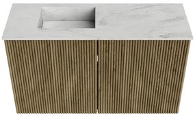 Mondiaz Joya DLux 70cm toiletmeubel dusk met wastafel faye links 1 kraangat opalo