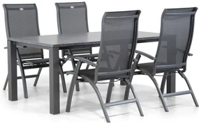 Tuinset 4 personen 180 cm Aluminium/Textileen /Aluminium/textileen Grijs Hartman Summerland/Munster
