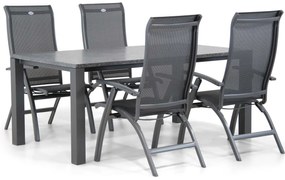 Tuinset 4 personen 180 cm Aluminium/Textileen Grijs Hartman Summerland/Munster