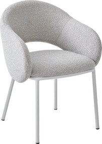 Moderne Stoel Beige Met Ronde Rugleuning