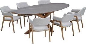 Garden Impressions Alexia tuinset 7-delig - Scot tuintafel 230x115 cm